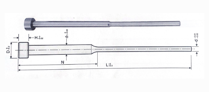 SKH-51 高速钢双托顶针